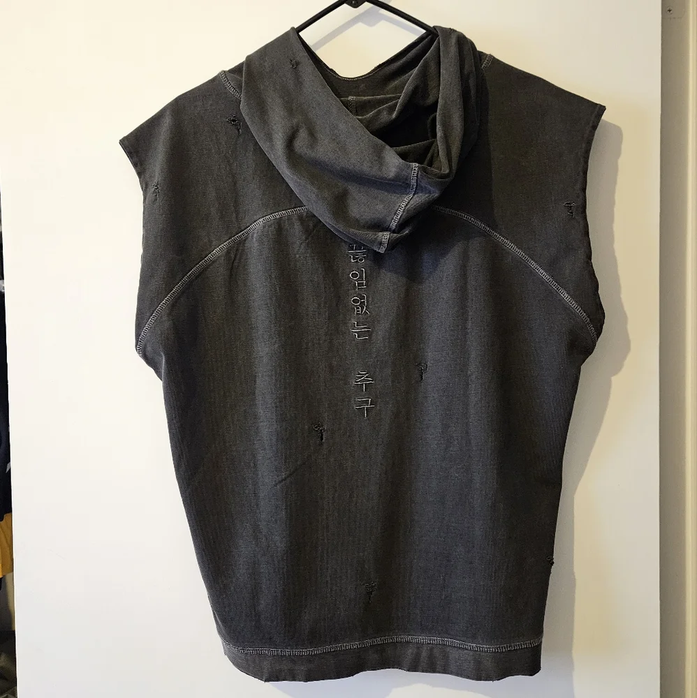 Cutoff Hoodie - Like new - Charcoal Grey - Picture 2 of 3